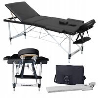 Stół Masażu 3-Seg Przenośny Składany Aluminiowy Łóżko Kosmetyczne Leżanka