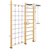 Drabinka gimnastyczna ze słupkiem Adler Plus 243 cm drewno + akcesoria