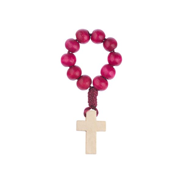 Różaniec dziesiątka drewniany na palec zdjęcie 1