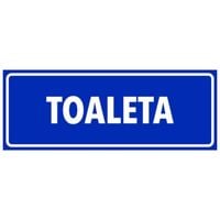 Naklejka TOALETA informacyjna ostrzegawcza 24X9cm BHP