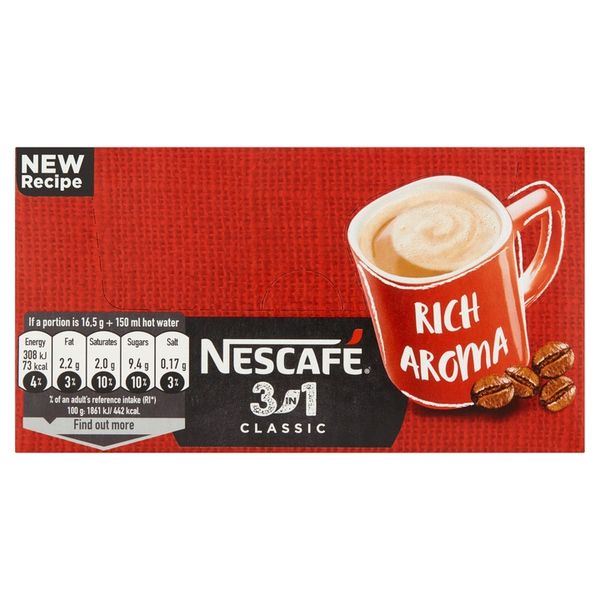 KAWA w SASZETKACH Nescafé 3w1 Classic 28 szt x 16,5 g w KARTONIE zdjęcie 3