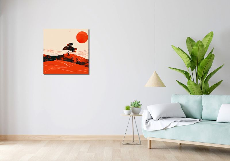 Obraz 60x60cm Czerwone Pustynne Pejzaże zdjęcie 2