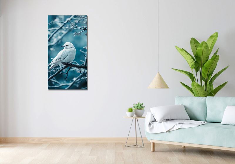 Obraz 50x100cm Perłowy Ptak zdjęcie 2