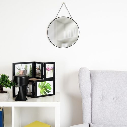 Lustro ścienne czarne okrągłe 29 cm na Arena.pl