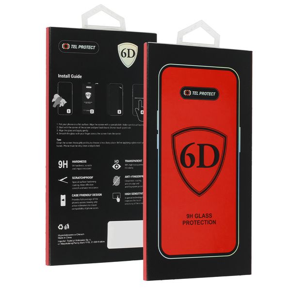 Hartowane szkło Full Glue 6D do IPHONE 14 CZARNE zdjęcie 1