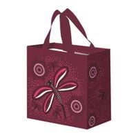 torba na zakupy 10l 25x15x27 ważka 1szt bordowa