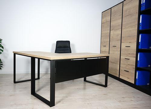 Biurko narożne prawe blenda Halifax naturalny 160 MebleKreator na Arena.pl