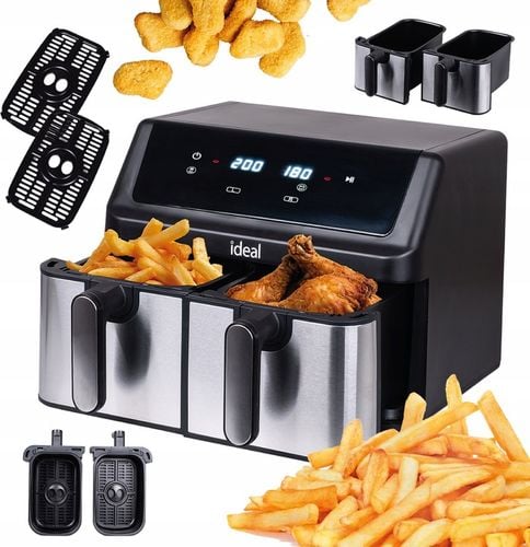FRYTKOWNICA BEZTŁUSZCZOWA AIR FRYER IDEAL PODWÓJNA 9L na Arena.pl