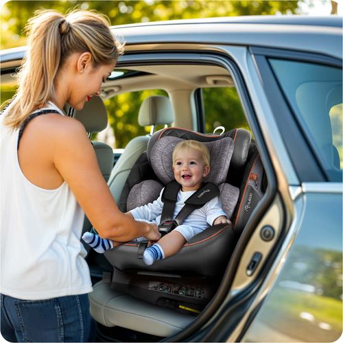 Fotelik samochodowy Nukido Prestige Line czarno-szary 0-36 kg ISOFIX na Arena.pl