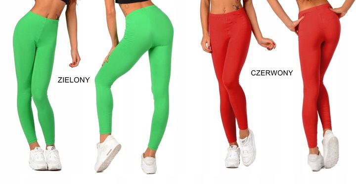LEGGINSY bawełniane na gumce getry fitness M/38 zdjęcie 16
