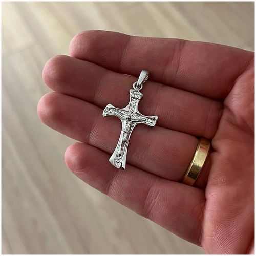 SREBRNY KRZYŻ KRZYŻYK SREBRO PR 925 + PUDEŁKO Z GRAWEREM NA KOMUNIĘ CHRZEST na Arena.pl