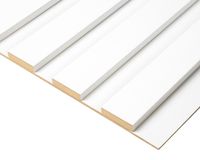 Lamele na białej płycie HDF - zestaw 59,5 cm x 275 cm - Biały 910