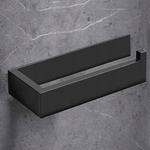 Uchwyt na papier toaletowy czarny samoprzylepny na Arena.pl