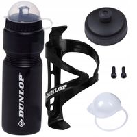 BIDON ROWEROWY DUNLOP 750ml KOSZYK UCHWYT CZARNY zestaw