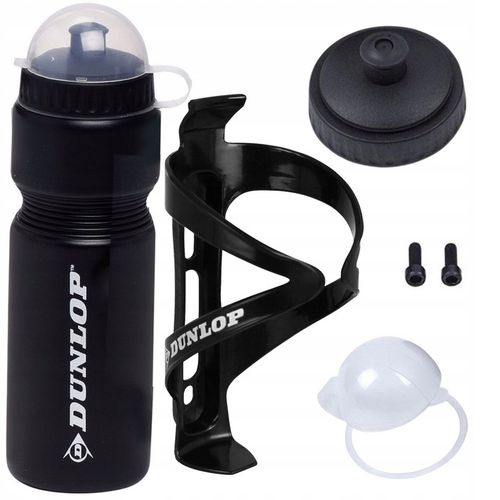 BIDON ROWEROWY DUNLOP 750ml KOSZYK UCHWYT CZARNY zestaw na Arena.pl