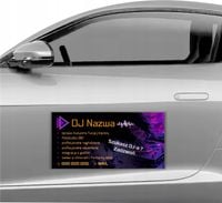 MAGNES NA SAMOCHÓD MATA MAGNETYCZNA REKLAMOWA 60X30 DJ TWOJA NAZWA