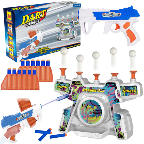 Gra Strzelecka Zestaw Tarcza z Unoszącymi Się Piłeczkami Pistolet Pociski na Arena.pl