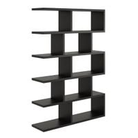 Regał ścienny, otwarty, biblioteczka, RALF, 70x18x101, czarny | TYLETEGOTU