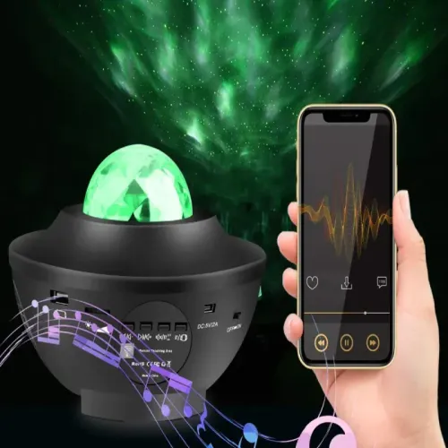 Projektor gwiazd lampka nocna głośnik bluetooth led rgb + pilot na Arena.pl