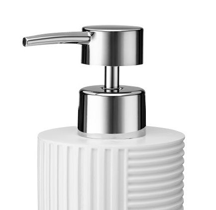 Dozownik do mydła z pompką CAMINO biały matowy polyresin loftowy boho na Arena.pl
