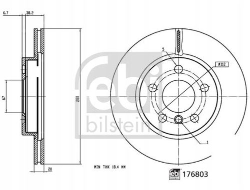 TARCZA HAM PRZOD 280X20 V FEBI BILSTEIN na Arena.pl
