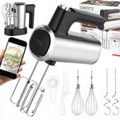 Mocny Mikser ręczny kuchenny 900W 5 PRĘDKOŚCI + 6 KOŃCÓWEK Wolny start