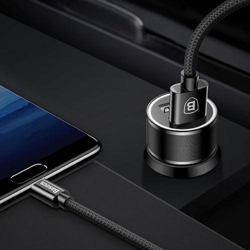 Baseus Small Screw Ładowarka samochodowa 2xUSB, 3.4 A+kabel USB-C 2 na Arena.pl
