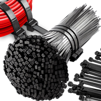 TRYTYTKI Opaski Zaciskowe 2,5x200mm 100SZT Czarne Bardzo Mocne Kablowe