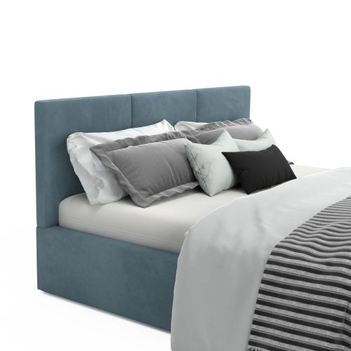 ŁÓŻKO TAPICEROWANE DO SYPIALNI 120x200 ŁÓŻKO PODWÓJNE Z POJEMNIKIEM MORSKIE na Arena.pl