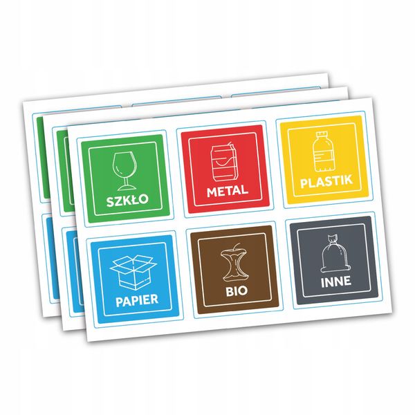 Naklejki segregacyjne 6 szt zdjęcie 1