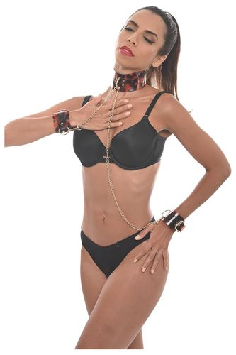 zestaw kajdanki na ręce obroża krępowanie bdsm sex na Arena.pl