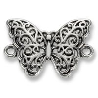 Zawieszka łącznik MOTYL motylek 14x20mm platyna 1szt.