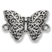 Zawieszka łącznik MOTYL motylek 14x20mm platyna 1szt.