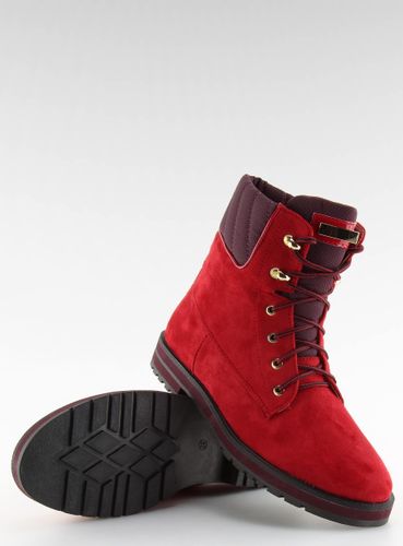 Botki sznurowane timberki czerwone 1539 RED - 39 na Arena.pl