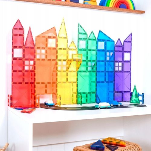 Klocki Magnetyczne konstrukcyjne duże 102 el CONNETIX Rainbow Creative Pack na Arena.pl
