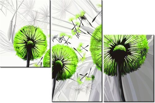 60 90CM OBRAZ 3 ELEM DMUCHAWCE KOLORZE LIMONKI ŚCIENNY DRUK PŁÓTNO na Arena.pl