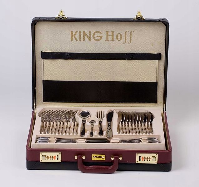 Sztućce w Walizce 72 ele 12 osób Połysk KINGHoff zdjęcie 16