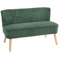 HOMCOM Sofa dwuosobowa Loveseat zielony