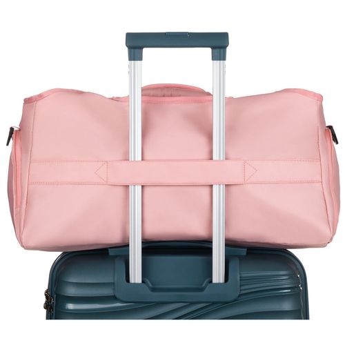 weekendowa torba podróżna z poliestru w różowym kolorze zamykana na suwak na Arena.pl