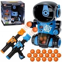 STRZELANIE DO CELU ROBOT + 2x PISTOLET NA KULKI LICZNIK GRA ZRĘCZNOŚCIOWA