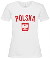 KOSZULKA KIBICA REPREZENTACJI POLSKI damska (M) T-SHIRT POLSKA Z ORZEŁKIEM