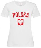 KOSZULKA KIBICA REPREZENTACJI POLSKI damska (M) T-SHIRT POLSKA Z