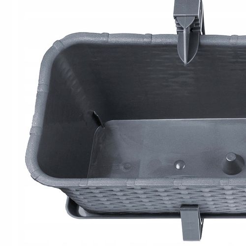 4x SKRZYNKA BALKONOWA DONICZKA DONICA 60cm Z UCHWYTAMI GRAFITOWA na Arena.pl