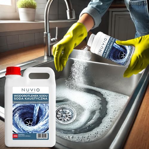 SODA KAUSTYCZNA wodorotlenek sodu do rur syfonu 2kg NUVIO na Arena.pl