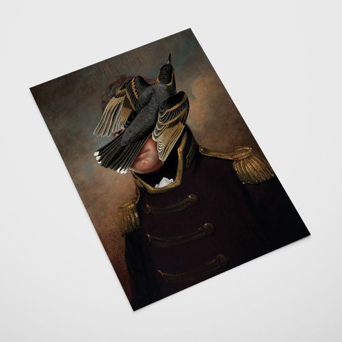 Plakat pop art portret generał ptaszek 21x29,7 cm A4 na Arena.pl