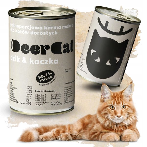 Deer Cat dzik i kaczka 400g zdjęcie 4