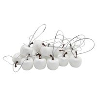 BOMBKI CHOINKOWE BIAŁE ZAWIESZKI NA CHOINKĘ MAŁE JABŁUSZKA DO STROIKA 18szt