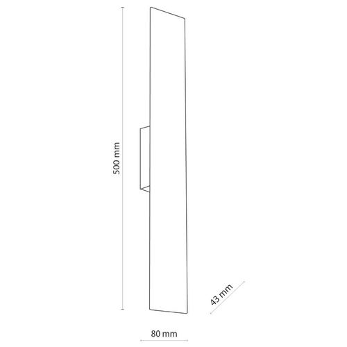 Kinkiet naścienny do przedpokoju Navi 4753 podłużny belka czarny na Arena.pl