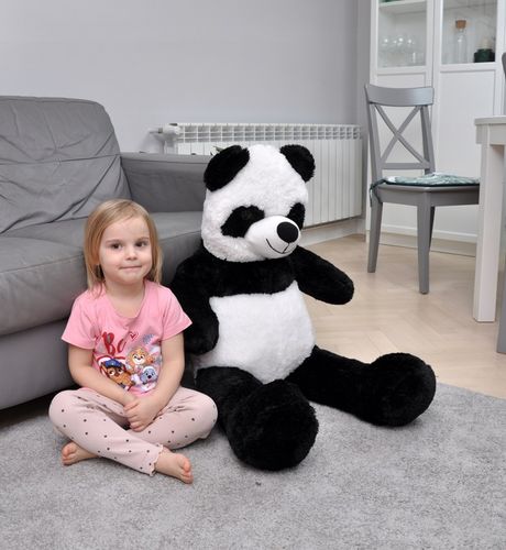MIŚ PLUSZOWY PANDA 110 cm MASKOTKA PLUSZAK PRZYTULANKA PREZENT DLA DZIECI na Arena.pl