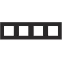 Efapel Quadro45 ramka 4-krotna czarny 45940 TPM